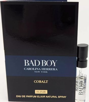 Carolina Herrera Bad Boy Cobalt Elixir, Eau de Parfum Natural Spray for Men, 0.05 oz
