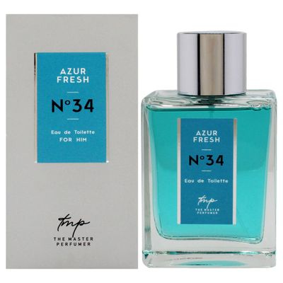The Master Perfumer Azur Fresh N34 for Men - 3.4 oz EDT Spray