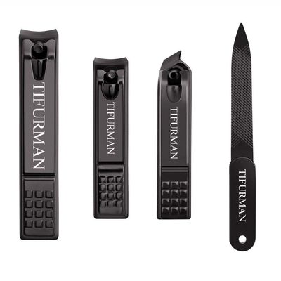 Nail Clippers Set 4PCS, Fingernail &amp; Thick Toenail &amp; Ingrown Nail Clippers &amp; Nail File for Men and Women,Perfect 4pcs Nail Clippers Set(Black)