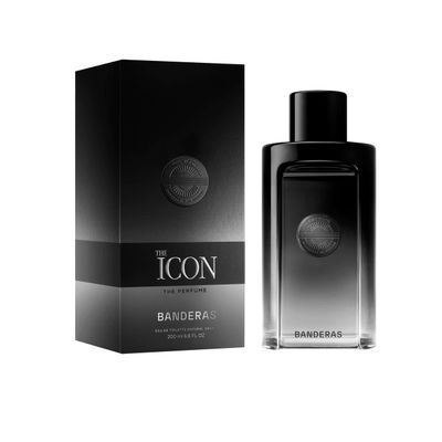 Antonio Banderas Bandera Perfumes - The Icon - Eau de Parfum for Men - Long Lasting - Virile, Elegant, Trendy and Sexy Scent - Wood, Amber, and Sandalwood Notes - Ideal for Special Events - 6.8 Fl Oz