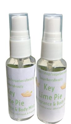 Key Lime Pie Fragrance &amp; Body Mist Spray - Long Lasting - 1oz Spray Bottle - Sweet Key Lime Pie Scent - Handmade in USA by Sugar Berry Beauty