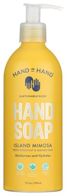 HAND IN HAND Fresh Coconut &amp; Mango Leaf Island Mimosa Hand Soap, 10 OZ