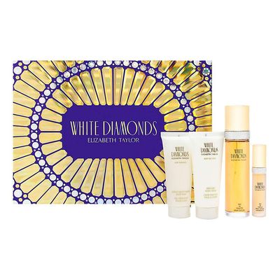 White Diamonds by Elizabeth Taylor, 4 Piece Gift Set women with 3.4 oz