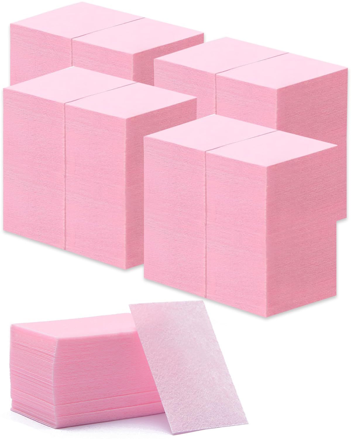 Lint Free Nail Wipes,450 Pcs Nail Cleaning Pads for Nail Art,Nail Polish Remover(Pink)