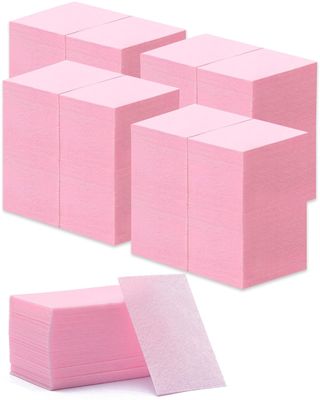 Lint Free Nail Wipes,450 Pcs Nail Cleaning Pads for Nail Art,Nail Polish Remover(Pink)