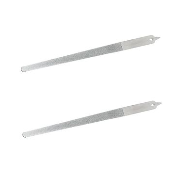 2PC 8 Diamond Dust Nail File - Stainless Steel Nail Dresser - 9 Inch