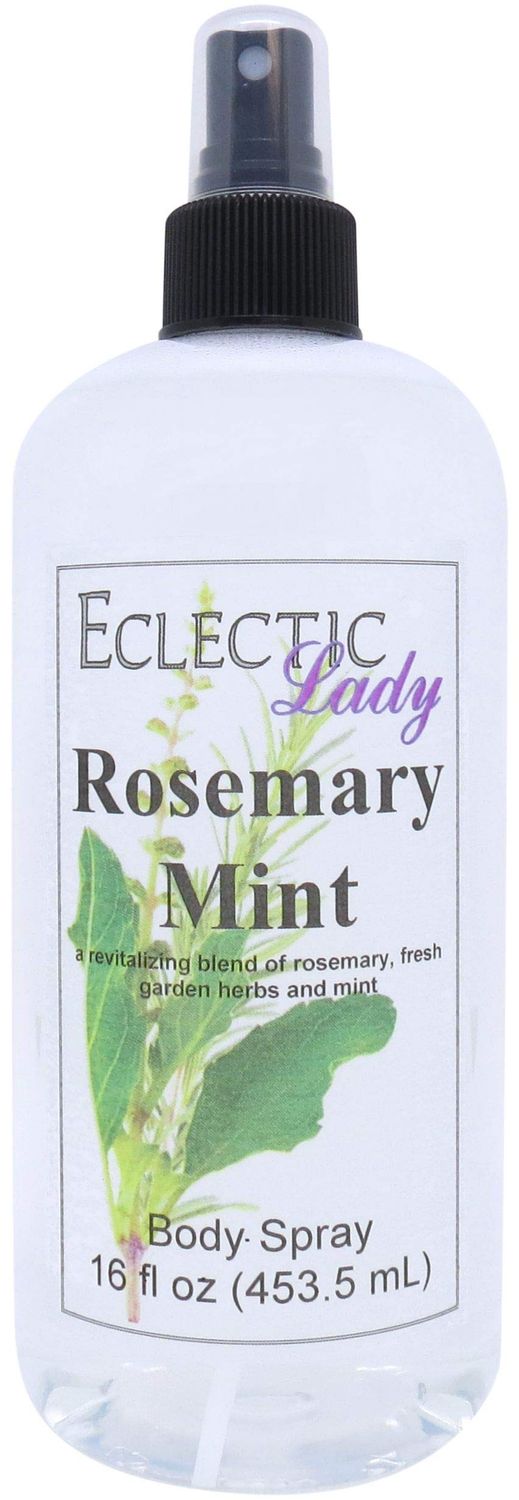 Eclectic Lady Rosemary Mint Body Spray, 16 ounces, Body Mist for Women with Clean, Light &amp; Gentle Fragrance, Cologne with Soft, Subtle Aroma For Daily Use