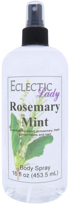 Eclectic Lady Rosemary Mint Body Spray, 16 ounces, Body Mist for Women with Clean, Light &amp; Gentle Fragrance, Cologne with Soft, Subtle Aroma For Daily Use
