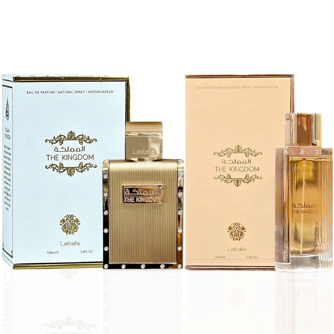 Lattafa The Kingdom for Men &amp; The Kingdom for Women - EDP Spray 100ML (3.4 OZ) Long Lasting, Luxurious Masculine &amp; Feminine Scents. (Value Pack)