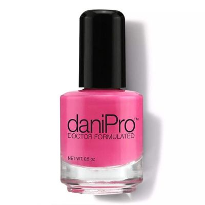 daniPro Doctor Formulated Hot Pink Nail Polish - Fingernail Polish &amp; Toenail Polish, 0.5 oz with Undecylenic Acid, Biotin &amp; Vitamins - Vegan Formula for Healthy Nails - Manufactured in the USA