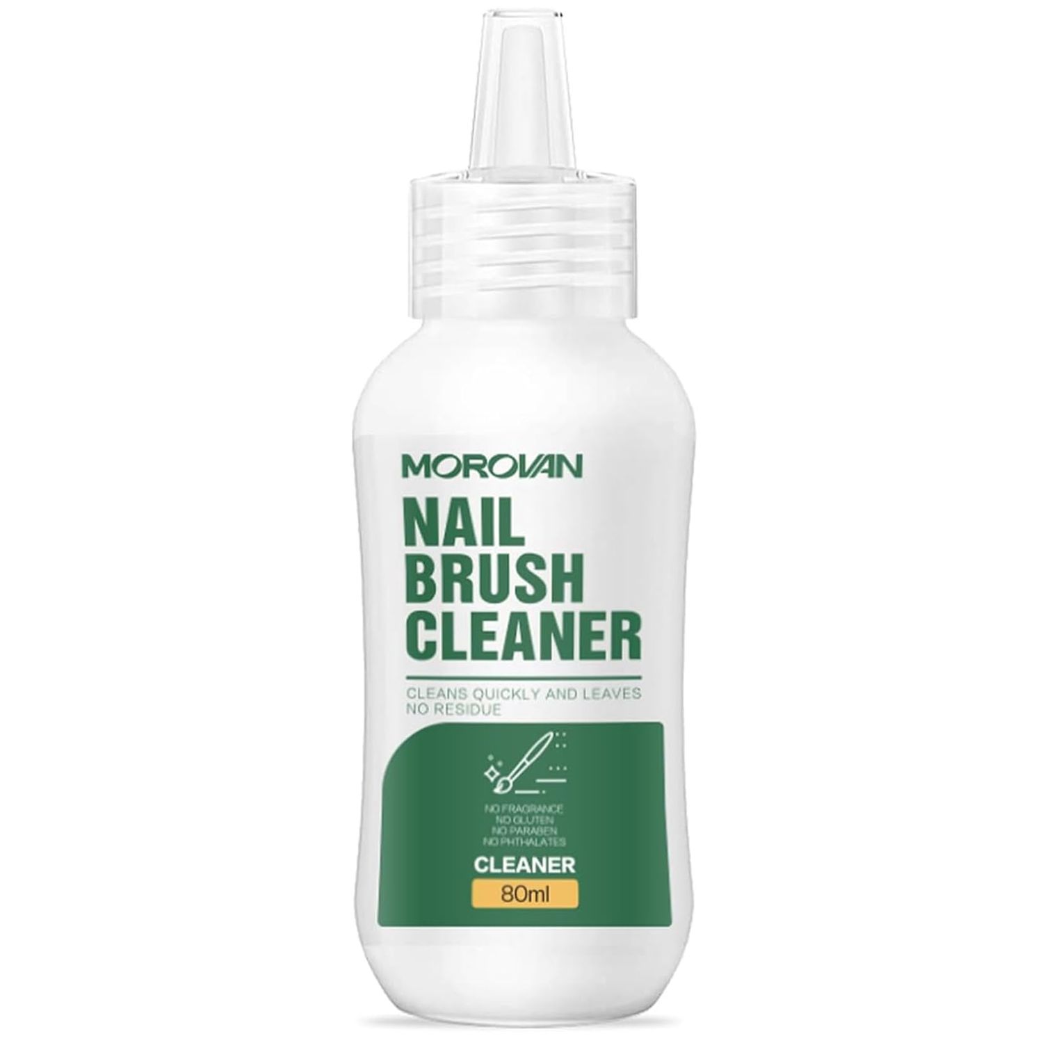 Morovan Nail Art Brush Cleaner Quickly Cleans Paint Brushes 2.71oz Nails Solution for Any Nail Art Brush Acrylic Nail Brush Gel Nail Brushes Nail Brush Liquid Cleaner Nail Tech Essentials