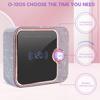 ANBEISTEE UV Light for Nails, Rechargeable UV Nail Lamp, Fast Nails Dryer Curing Lamp, Gel Nail Polish UV Light, 0-120S Arbitrary Timing, for Salon &amp; Home