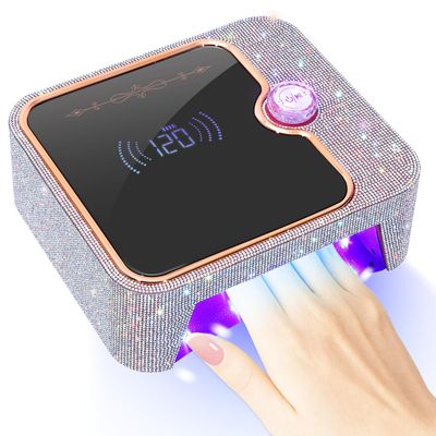 ANBEISTEE UV Light for Nails, Rechargeable UV Nail Lamp, Fast Nails Dryer Curing Lamp, Gel Nail Polish UV Light, 0-120S Arbitrary Timing, for Salon &amp; Home