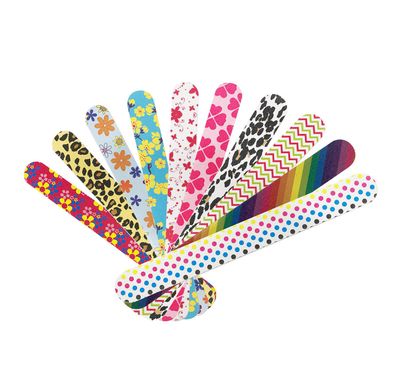 HeeYaa Nail File 10 PCS Professional Double Sided 100/180 Grit Nail Files Emery Board Colorful Manicure Pedicure Tool and Nail Buffering Files