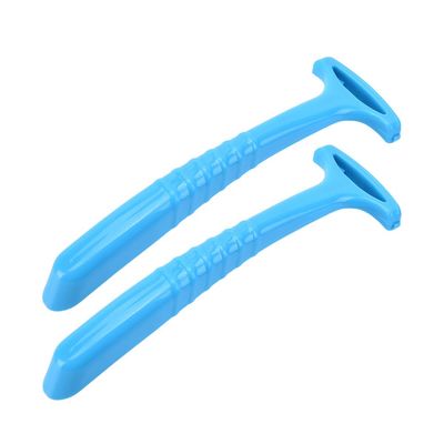 AKOAK 2 PCS Plastic Portable Pedicure Scraper, Removes Heel Calluses and Dead Skin, Skin Care Tool - Makes Rough Feet Smooth Almost Instantly (Blue)