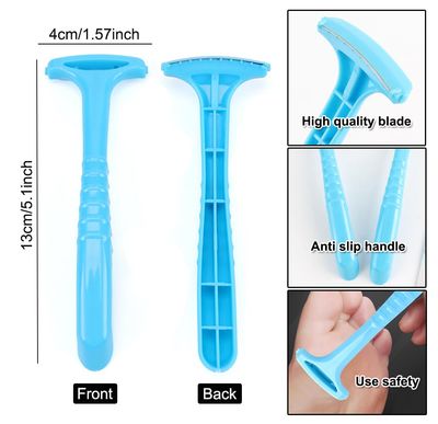 AKOAK 2 PCS Plastic Portable Pedicure Scraper, Removes Heel Calluses and Dead Skin, Skin Care Tool - Makes Rough Feet Smooth Almost Instantly (Blue)