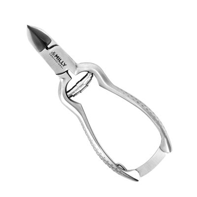 By MILLY High Carbon Stainless Steel Heavy Duty Toenail Clippers for Thick Toenails | Trim Thick or Hard Toenails | Professional Nail Clippers for Seniors &amp; Podiatrist Toenail Clippers (Silver)