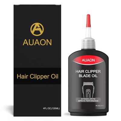 AUAON Premium Hair Clipper Blade Lubricating Oil for Clippers, Trimmers, Groomers, Rust Prevention, 4.05oz/120ml,