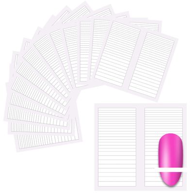SILPECWEE 4500 Piece Nail Guides &amp; Stencils - Self-Adhesive Nail Art Stickers for French Manicure &amp; Designs (Straight Line)