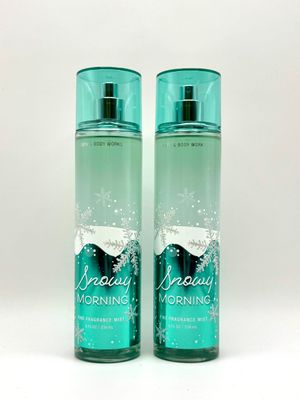 Bath and Body Work Snowy Morning Fine Fragrance Mist, 8 FL OZ, Set of 2