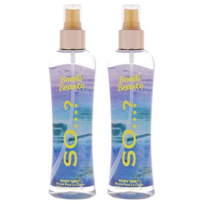 So? Bondi Beauty Body Mist Fruity Gourmand Scent - Perfume for Women - Jasmine, Vanilla Notes - Body Spray for Women - 2 pc
