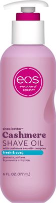 eos Cashmere Shave Oil, Fresh &amp; Cozy, Soothing Moisturizing, Prevents Irritation Razor Burn, Bikini Area-Approved, Body Care, 6 fl oz