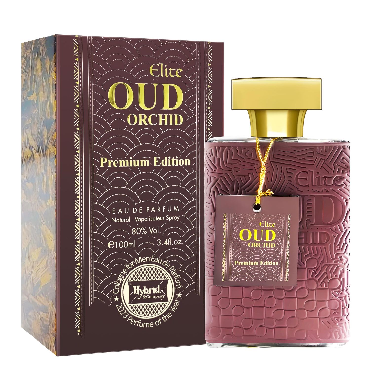 Hybrid &amp; Company Elite Oud Orchid Premium Edition Modern Scent Mens Perfume,3.4 Fl Oz