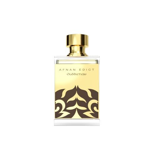 Afnan Edict Ouddiction Unisex Luxury Eau de Parfum Spray, 2.7 Fl. Oz - Opulent Oud &amp; Amber Fragrance with Saffron &amp; Leather