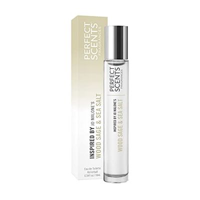 Perfect Scents Fragrances, Inspired by Jo Malones Wood Sage &amp; Sea Salt, Rollerball, Fragrance for Women, Vegan, Paraben Free, Phthalate Free, Never Tested on Animals, 0.34 Fl Oz