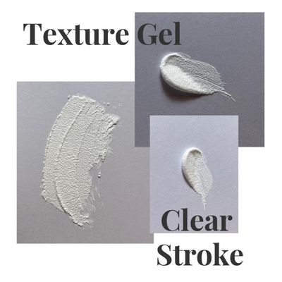 Texture Gel semi solid 6g non wipe mirror powder 3D Sand Texture Gypsum sculpture white in color Clear stroke embossed painting gel