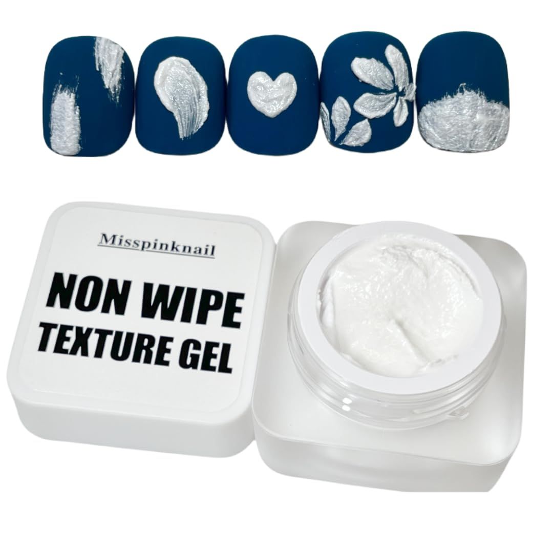 Texture Gel semi solid 6g non wipe mirror powder 3D Sand Texture Gypsum sculpture white in color Clear stroke embossed painting gel