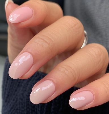 GLAMERMAID Press on Nails Short Oval, Spring Summer Handmade Dried Rose Jelly Gel Glue on Nails, 24Pcs Glossy Round Reusable UV Finish Fake Nails Acrylic False Nails Manicure Kits for Women