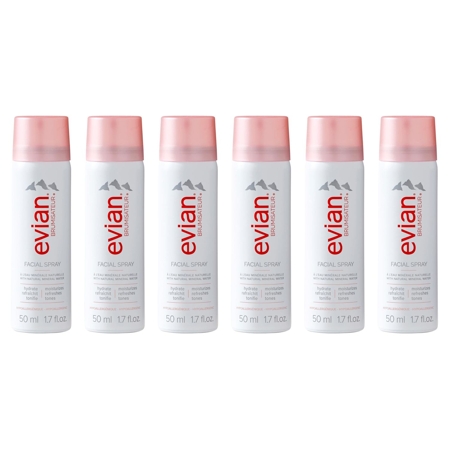 Evian Facial Spray, 1.7 oz. Travel 6-Pack