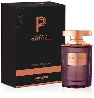 Al Haramain Portfolio Floral Sculpture for Unisex - Arabian Perfume for Women &amp; Men - Long Lasting Fragrance with Bergamot, Cedarwood, Sandalwood - Arabic Cologne - Eau de Parfum - 2.5 oz EDP Spray