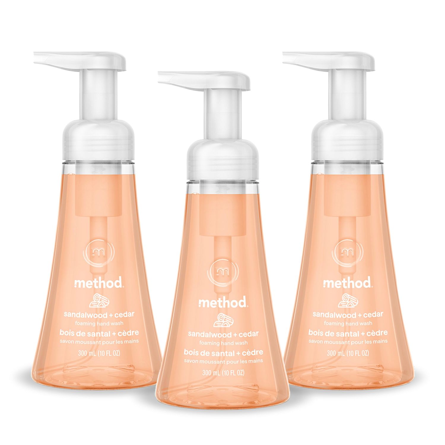 Method Foaming Hand Wash, Sandalwood Cedar, 10 fl oz, 3 pack