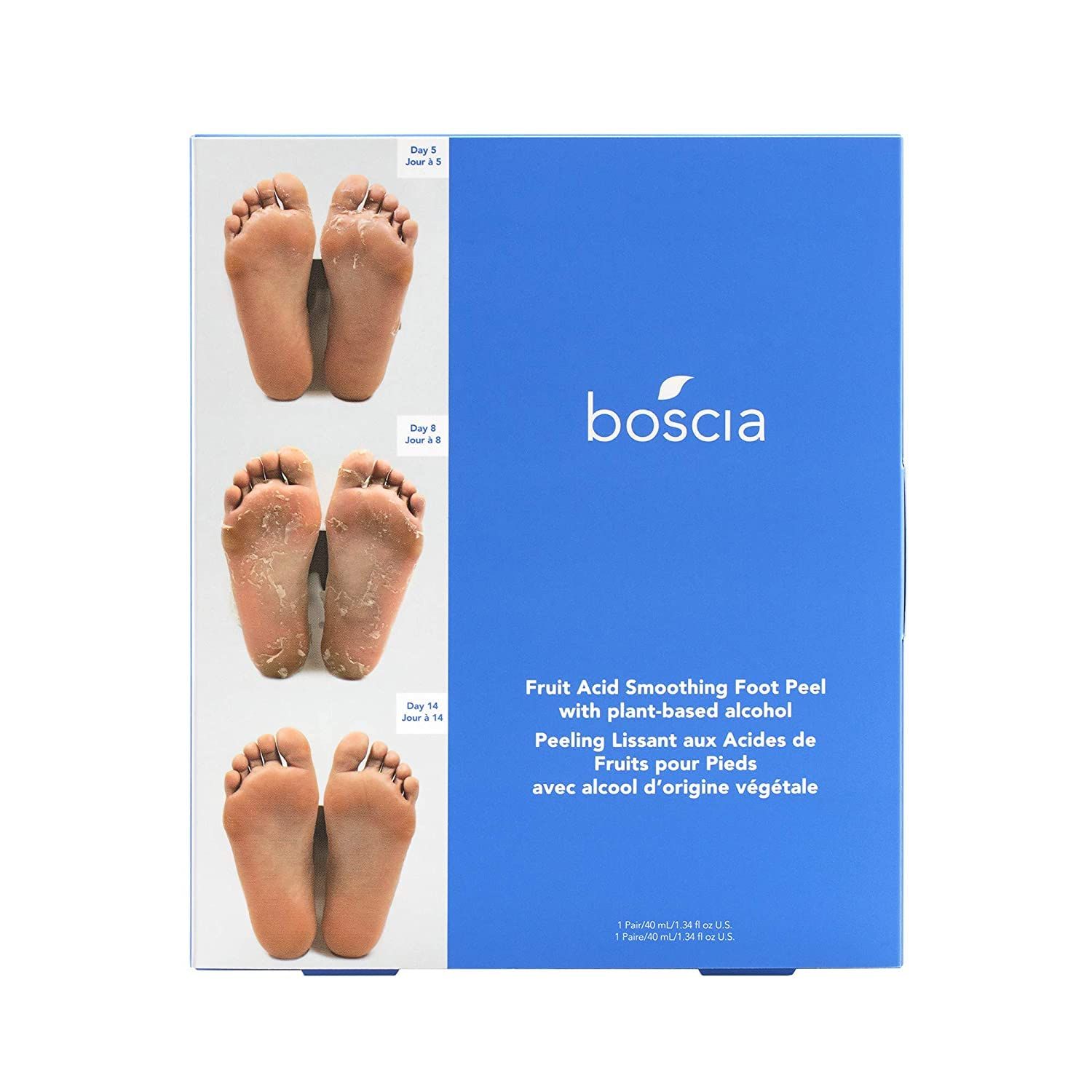 boscia Fruit Acid Smoothing Foot Peel - Vegan, Cruelty-Free, Natural Skin Care - Foot Peel Mask to Soften Callused Skin - Fits Up to Mens Size 12-1 Pair