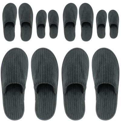 CYP_HOME 6 Pairs Spa Slippers, Perfect Disposable Slippers For Guest, Travel, Airbnb, Washable Reusable, Unisex, House, Indoor, Bathroom, Bedroom, Hotel
