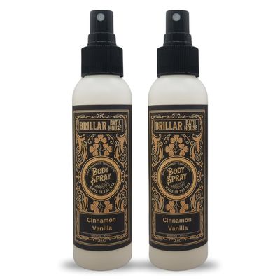 Cinnamon Vanilla Scented Shimmering Body Spray, 4 Oz (2 Pack)