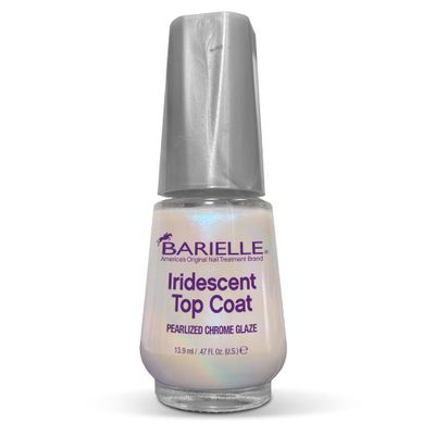 BARIELLE Iridescent Top Coat .47 oz. - Pearlized Chrome Glaze Nail Polish Top Coat