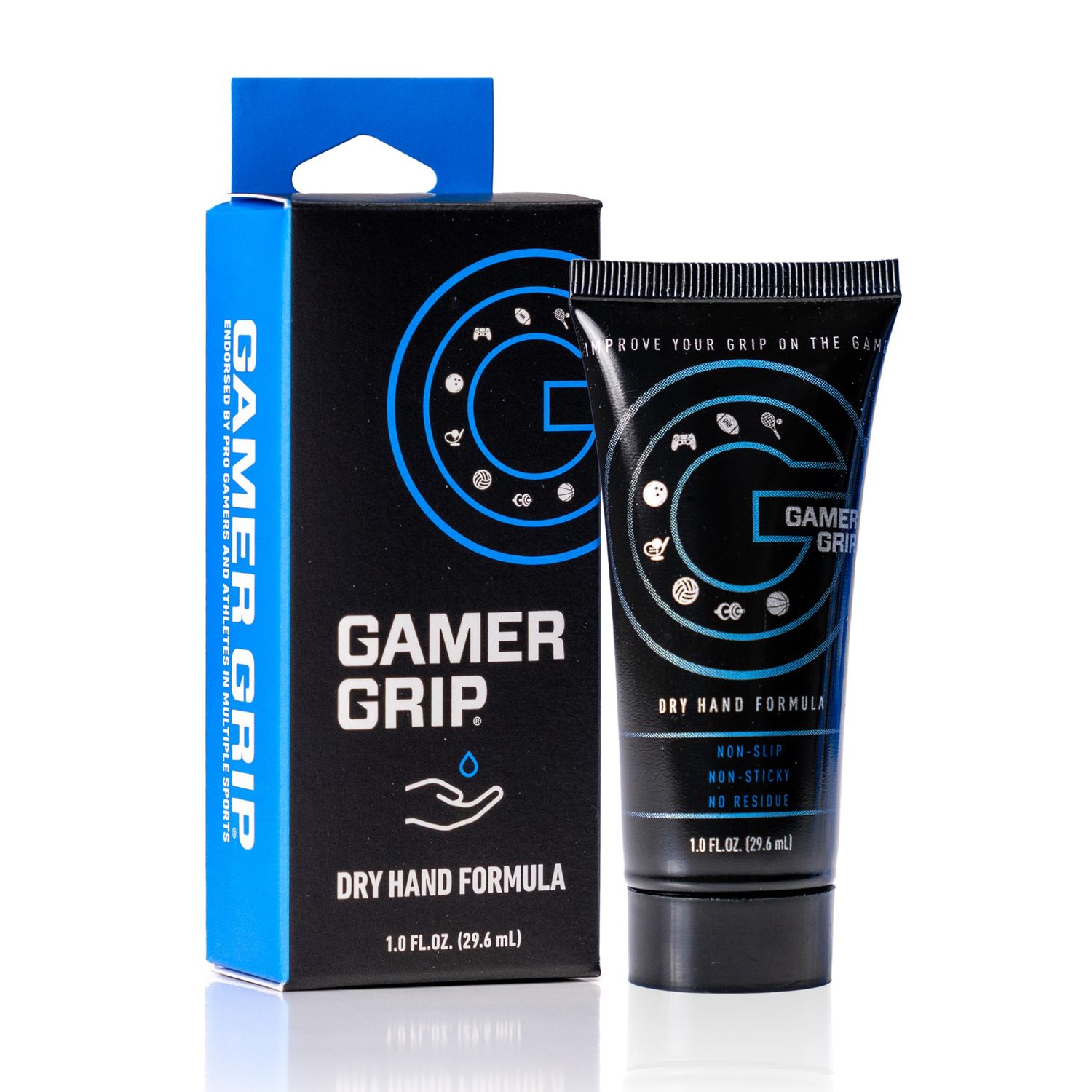 Gamer Grip: Stops sweat on hands &amp; feet - Improves performance - Total Grip Solution endorsed by worlds top athletes in multiple sports pro gamers. Leading dry hand formula for Hyperhidrosis
