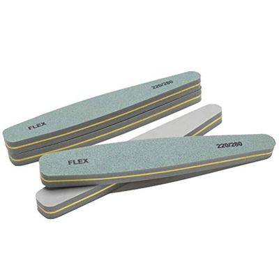 Nail Files Bufers 5pcs Nail File Buffer 220/280 Grit Diamond Nail Buffer Block Sponge Lime a ongle Sanding UV Gel Polishing Tools - (Color: 180-220)