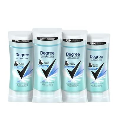 Degree Antiperspirant for Women Protects from Deodorant Stains Pure Clean Deodorant for Women 2.6 Ounce (Pack of 4)