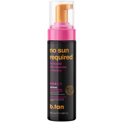 b.tan Dark Self Tanner Mousse | No Sun Required - Best, 1 Hour Express, Dark, Rejuvenating Sunless Tanning Treatment With Ceramides Vitamin C, No Fake Tan Smell, Face &amp; Body, 6.7 Fl Oz