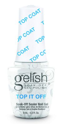 Gelish Mini Top It Off, Sealer LED Gel Polish, High-Gloss Top Coat for Long-Lasting Shine and Durability - Perfect for Professional and At-Home Use, 0.3 Fl Oz