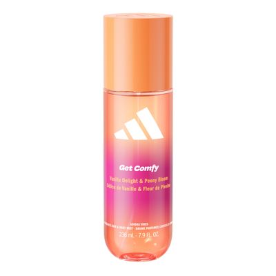 adidas Vibes Get Comfy Fragrance Hair &amp; Body Mist for Women, Mood-Boosting, Notes of Vanilla Delight &amp; Peony Bloom, For Any Occasion, 7.9oz