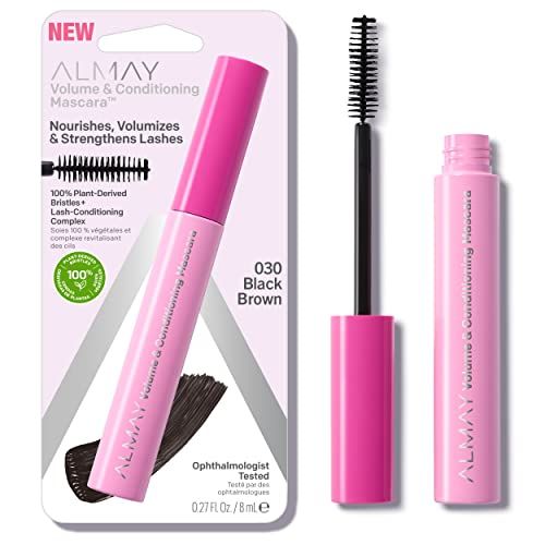 Almay Volume &amp; Conditioning Mascara, Hydrating All Day Wear, 30 Black Brown, 0.27 fl oz.
