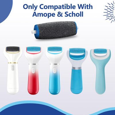 11 Pack Replacement Roller Heads for amope Pedi Perfect Refills Electronic Foot File, Include 6 Extra Coarse &amp; 5 Regular Coarse Replacement Heads Compatible with amope (BlackBlue)