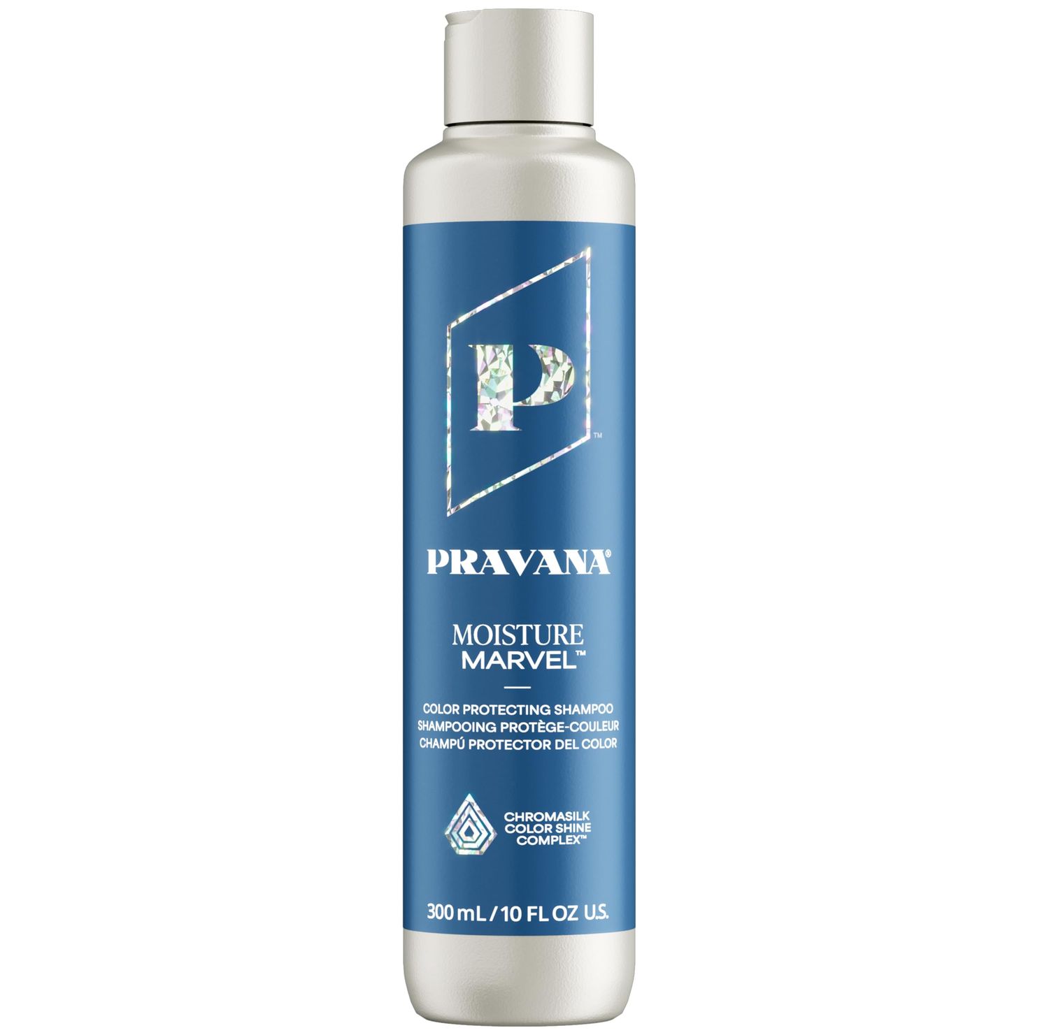 Pravana Moisture Marvel Shampoo | Hydrates, Moisturizes &amp; Nourishes | For Dry, Color-Treated Hair | Chromasilk Enhances Shine &amp; Protection | Vegan &amp; Cruelty Free | Paraben &amp; Sulfate Free | 10 Fl Oz