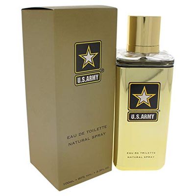 New Brand Us Army Gold Eau de Toilette Spray for Men, 3.3 Ounce