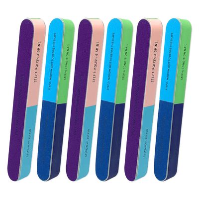 LNAUJS 6-Pack All-in-One Nail Buffer - Effortlessly Create Smooth and Shiny Nails